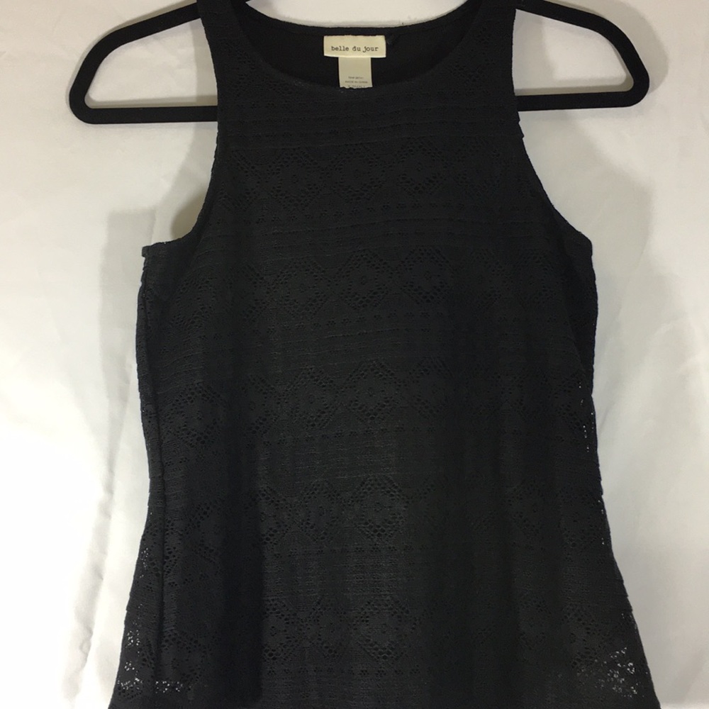 Adorable black lace dressy tank top.